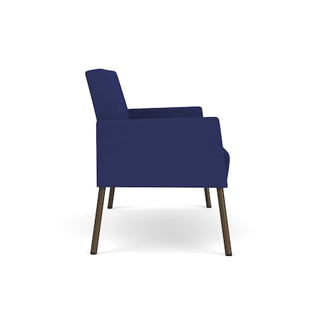 Lesro Mystic Lounge Reception Loveseat, Bronze, OH Cobalt Upholstery ML1501